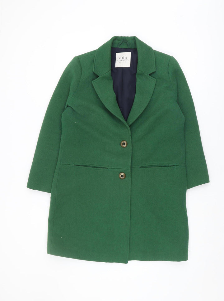 EDC Women's Green Overcoat Size S - Mid-Length