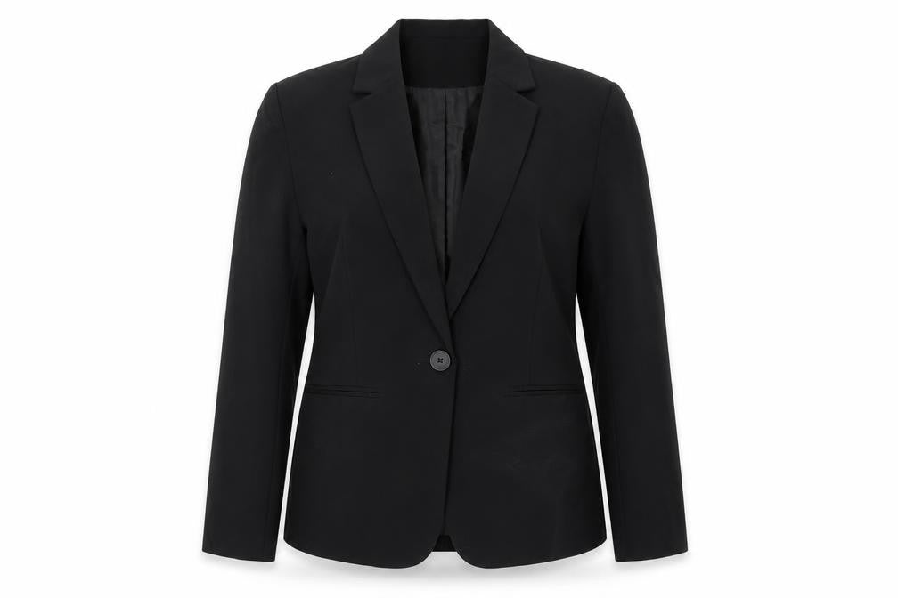 Front view of La Redoute Women's Black, size 14, Suit Jacket