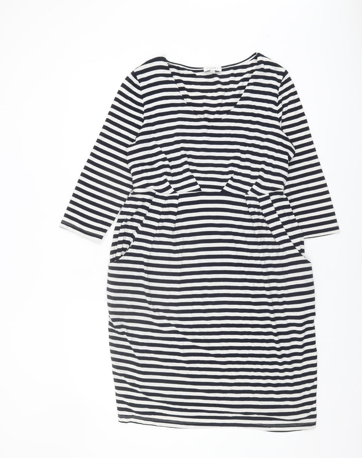 Kaliko Striped Women's Dress in Multicoloured Size 16