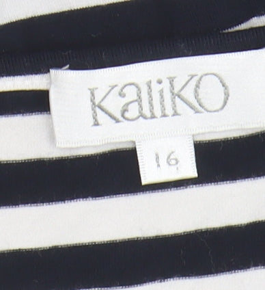 Kaliko Striped Women's Dress in Multicoloured Size 16