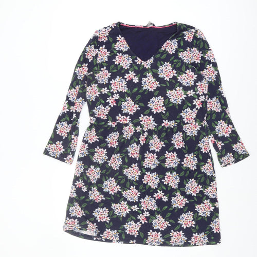 Joules Women's Multicoloured Floral Shift Dress Size 12