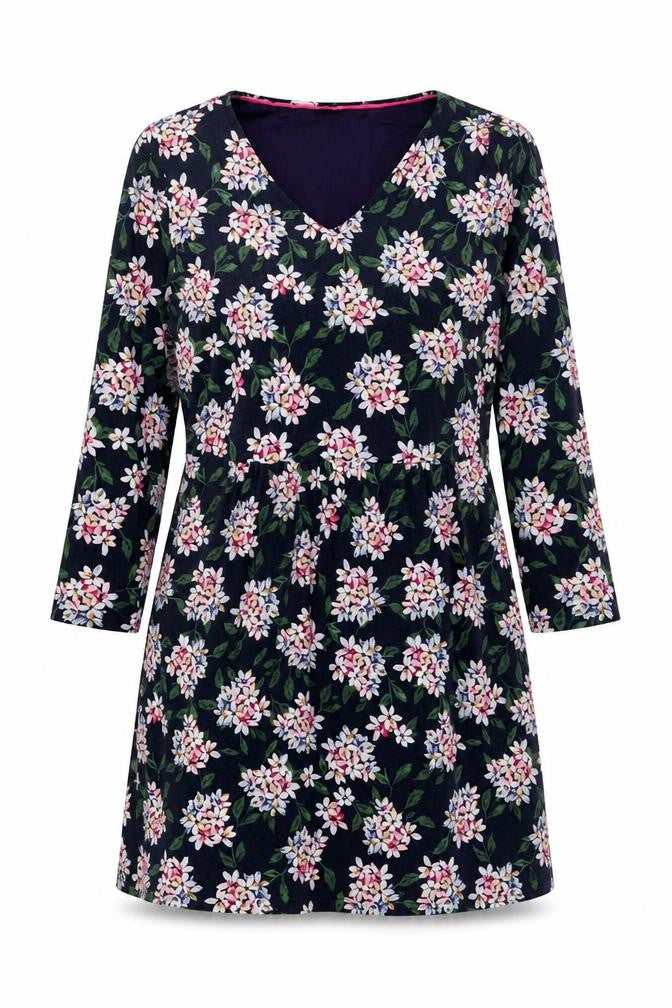 Front view of Joules Women's Multicoloured Floral Shift Dress, size 12