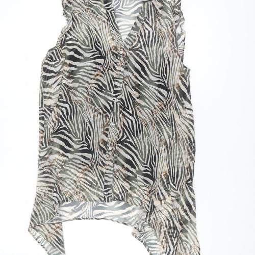 Roman Women's Multicoloured Zebra Print Blouse Size 14