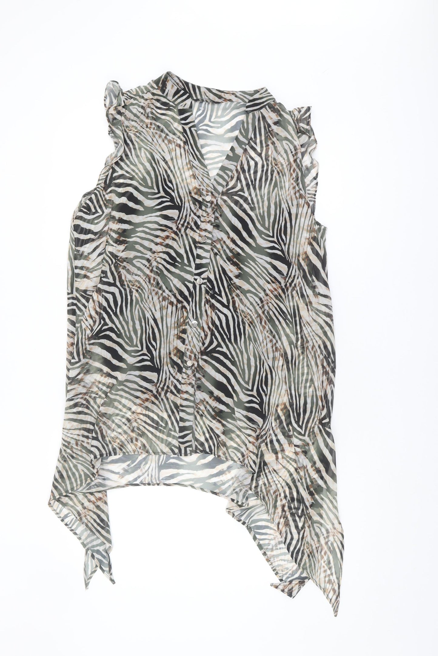 Roman Women's Multicoloured Zebra Print Blouse Size 14