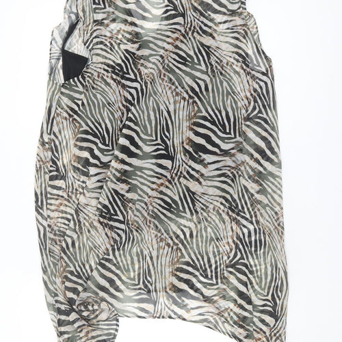Roman Women's Multicoloured Zebra Print Blouse Size 14