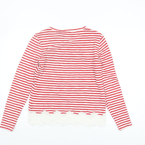 Superdry Women's Red Striped Long Sleeve T-Shirt