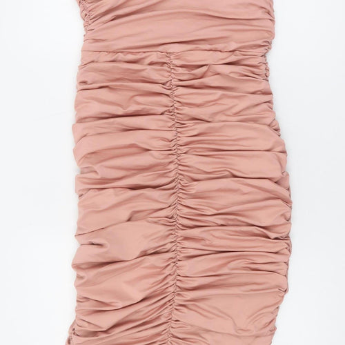 Lipsy Women’s Pink Ruched Dress Size 12