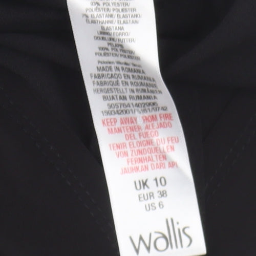 Wallis Women Black Sheath Dress Size 10