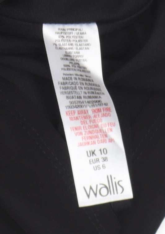 Wallis Women Black Sheath Dress Size 10