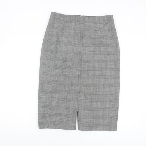 Jaeger Women's Grey Check Pencil Skirt Size 10