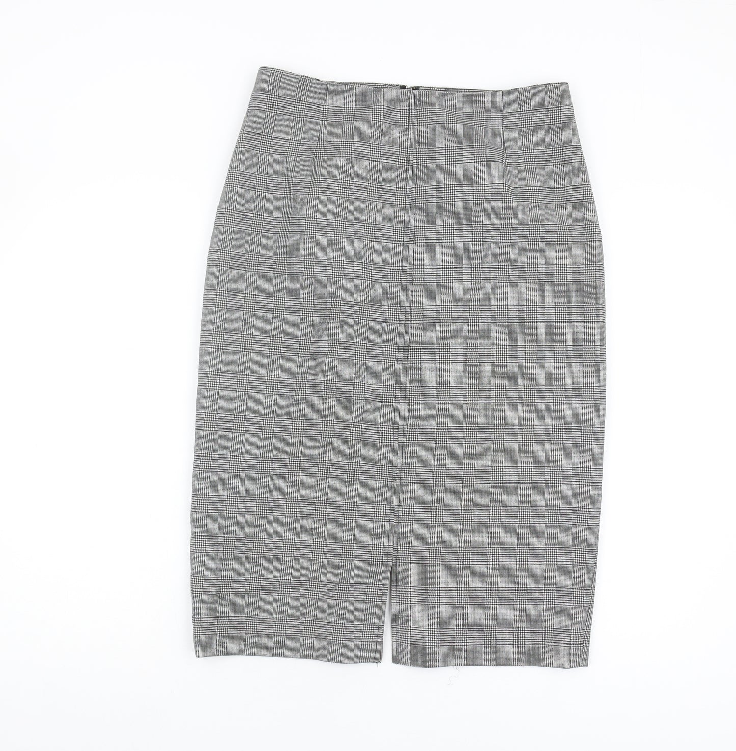 Jaeger Women's Grey Check Pencil Skirt Size 10