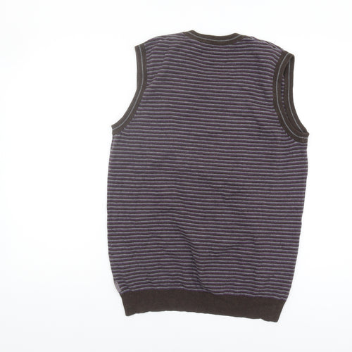 Ted Baker Men's Multicoloured Striped Vest Jumper
