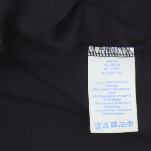 Boden Women's Black A-Line Dress, UK 12, Short Sleeve