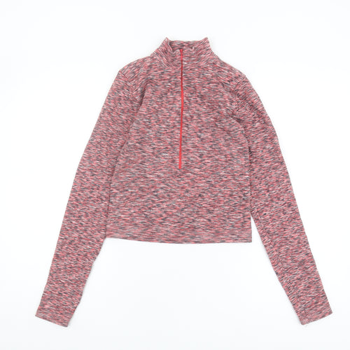 Urban Outfitters Women's Red Knit Mock Neck Top
