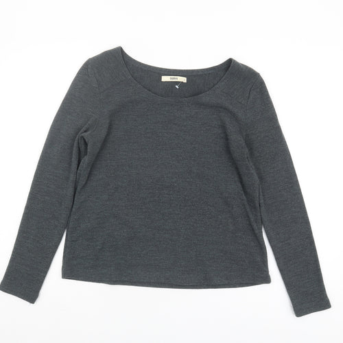 Oasis Women's Grey Pullover Jumper, Size S, Scoop Neck