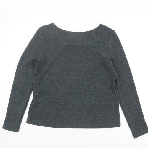 Oasis Women's Grey Pullover Jumper, Size S, Scoop Neck