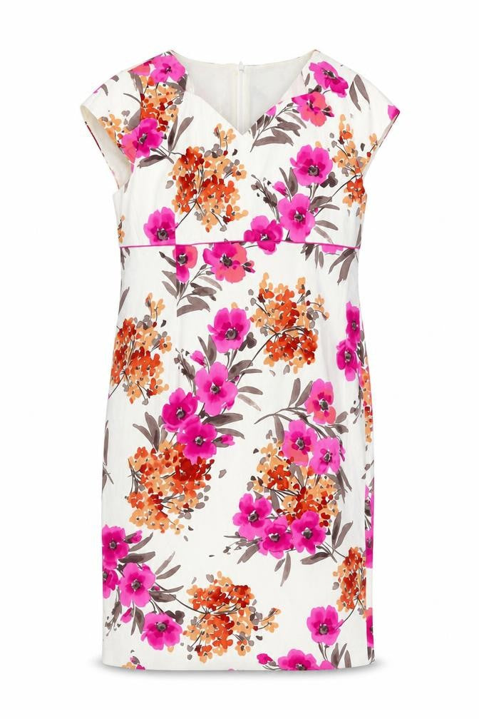 Front view of Country Casuals Petite Women's Multicoloured Floral Shift Dress