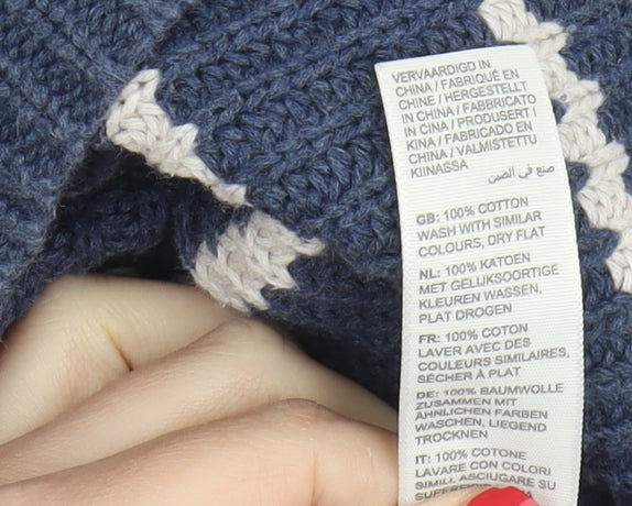 Fat Face Women's Blue Striped Pullover Jumper Size 12