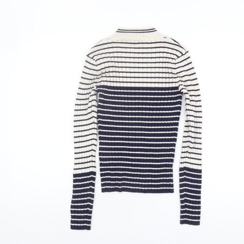 Oasis Women's Multicoloured Crew Neck Striped Jumper, S