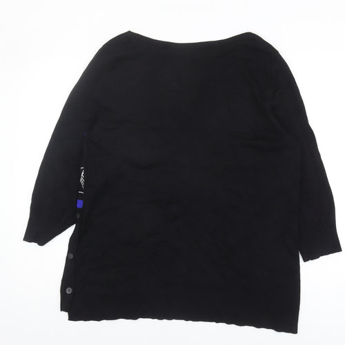 Principles Women’s Black Geometric Pullover Jumper Size 16