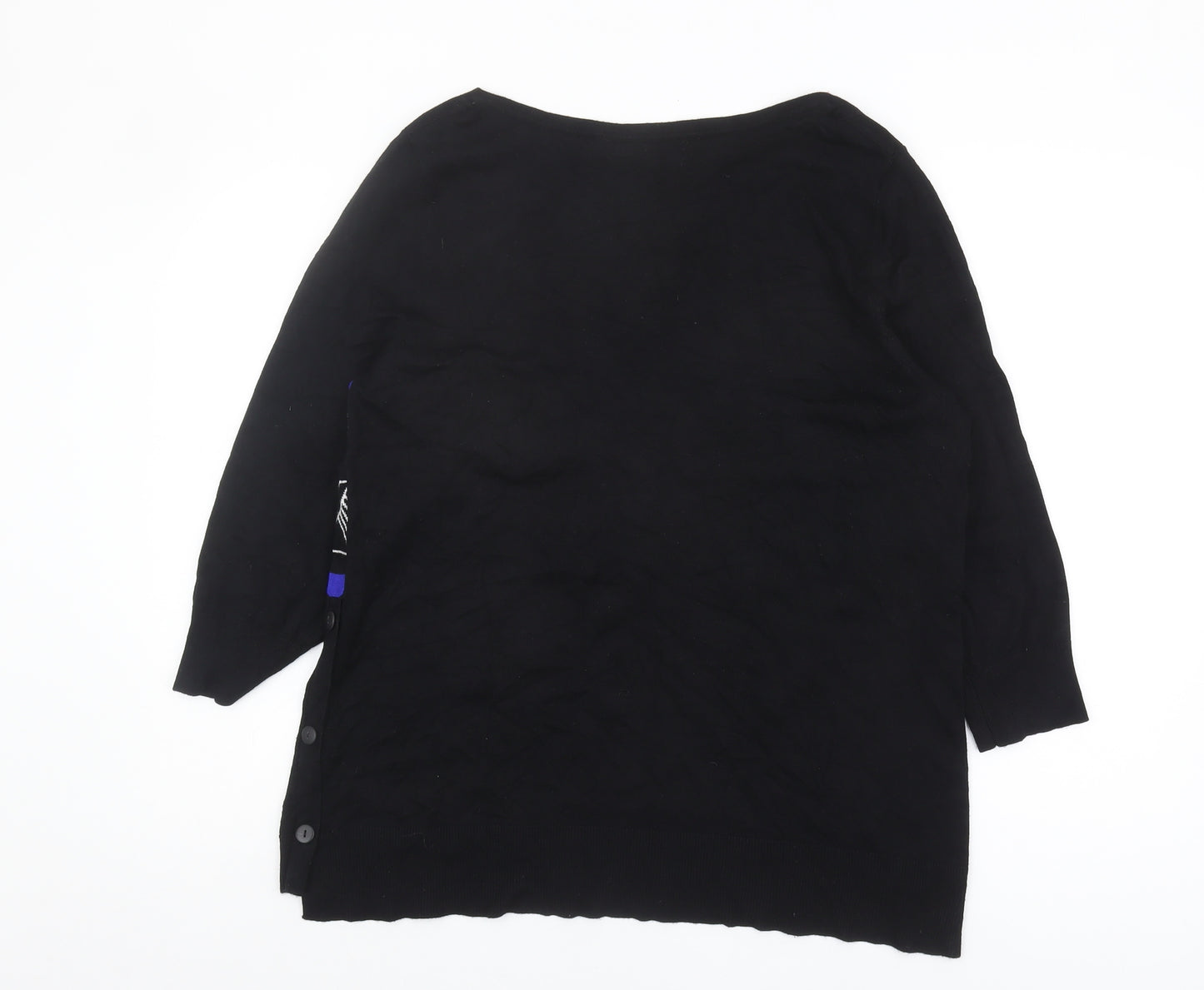 Principles Women’s Black Geometric Pullover Jumper Size 16