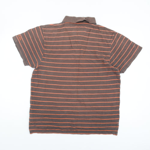 Dare2b Men's Brown Striped Polo Shirt Size L