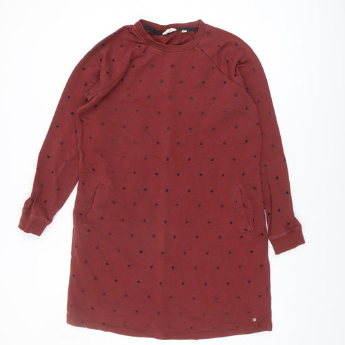 Fat Face Red Polka Dot Women's Dress, Size 12