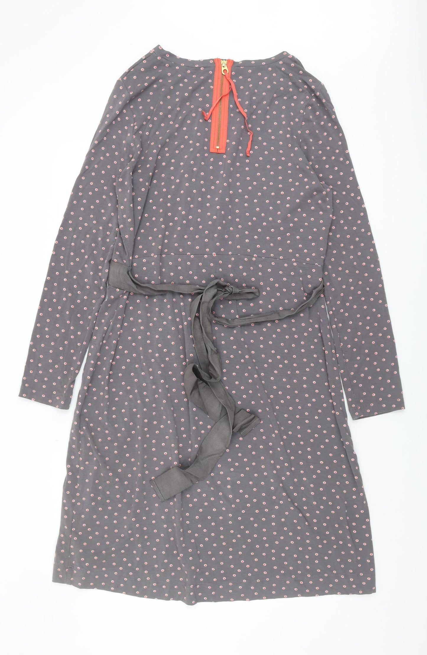 Joules Women's Grey Polka Dot Shift Dress Size 16