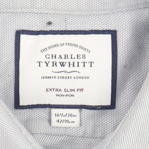 Charles Tyrwhitt Men's Blue Extra-Slim Fit Shirt