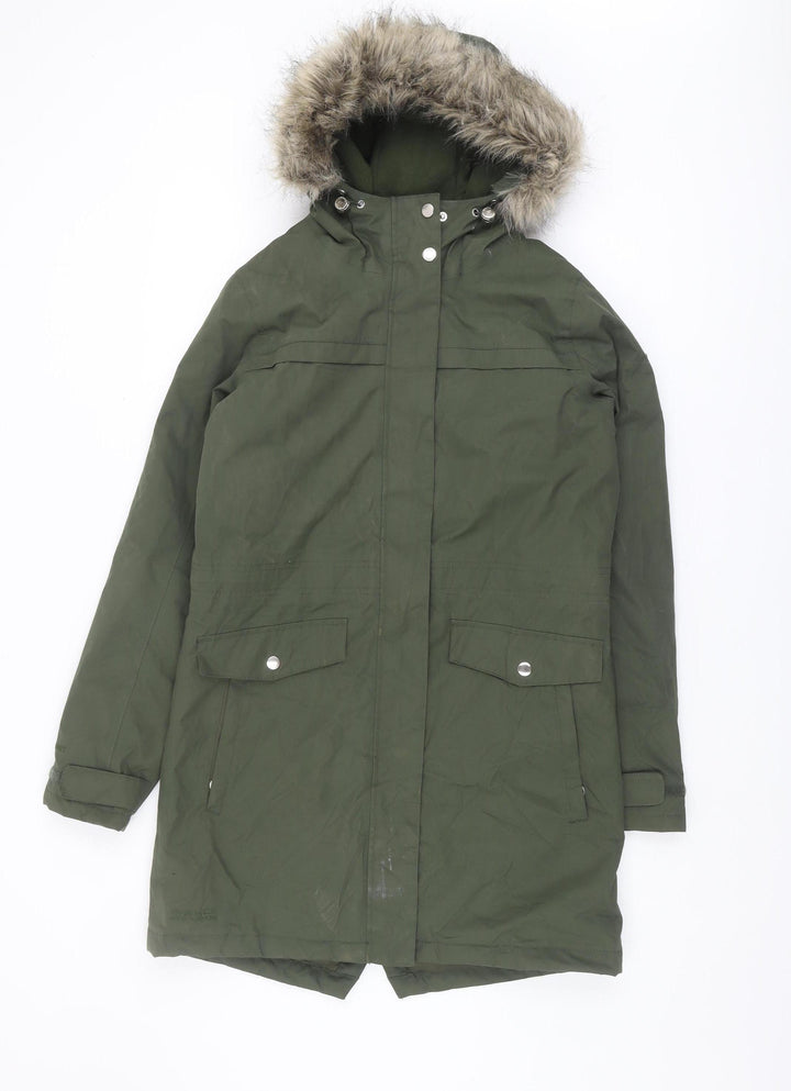 Regatta Women's Green Parka Coat, Size 8