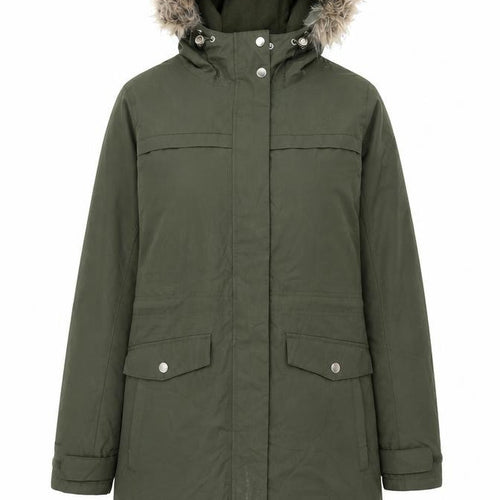 Regatta Women's Green Parka Coat, Size 8
