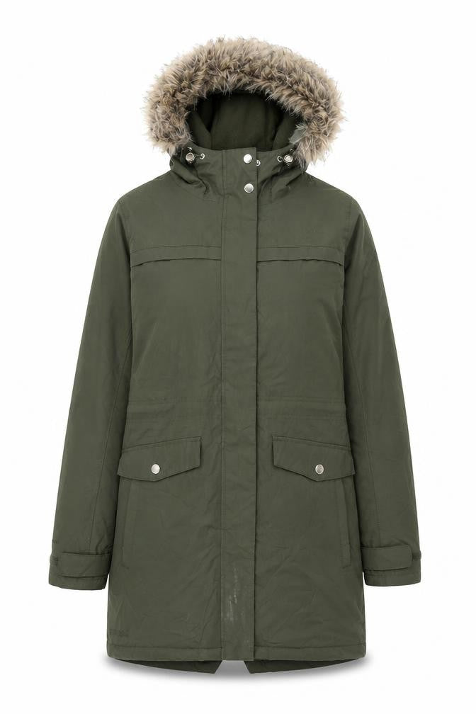 Regatta Women's Green Parka Coat, Size 8
