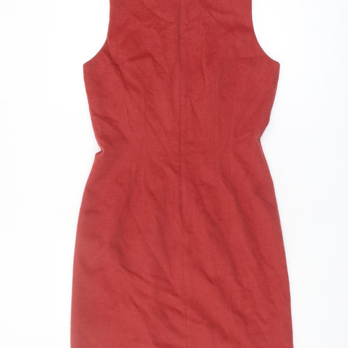 Jigsaw Women's Red Sheath Dress Size 8 Wool