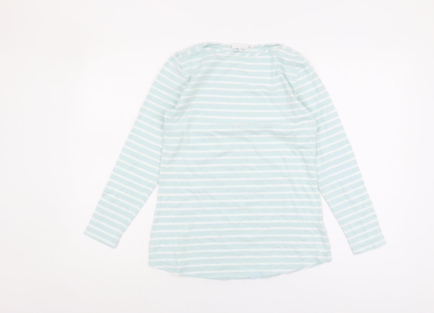 Lakeland Women's Blue Striped Basic T-Shirt, Size S