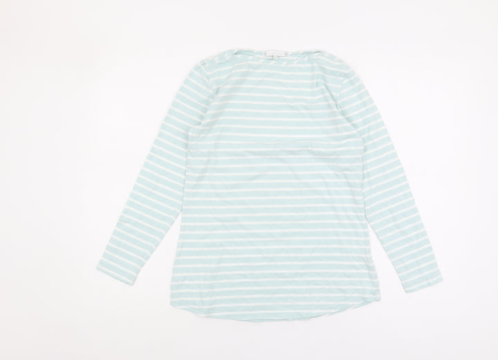 Lakeland Women's Blue Striped Basic T-Shirt, Size S