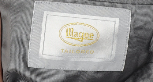 Magee Men's Grey Double-Breasted Wool Blazer Size 40R