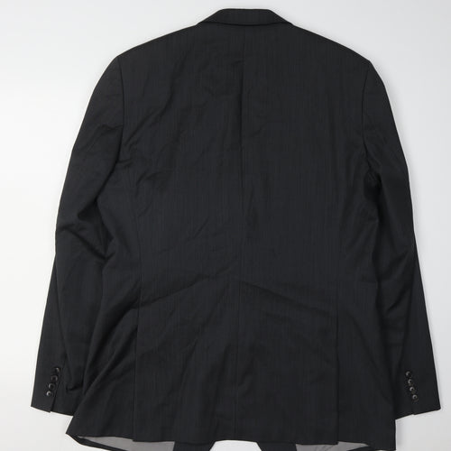 BOSS Men's Black Long Blazer Size 42L Formal Style
