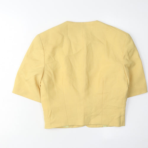 L'ANGLAISE Women's Yellow Blazer, Size 10, Short Sleeve
