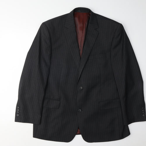 Charlton Gray Men's Black Striped Blazer Size 44S