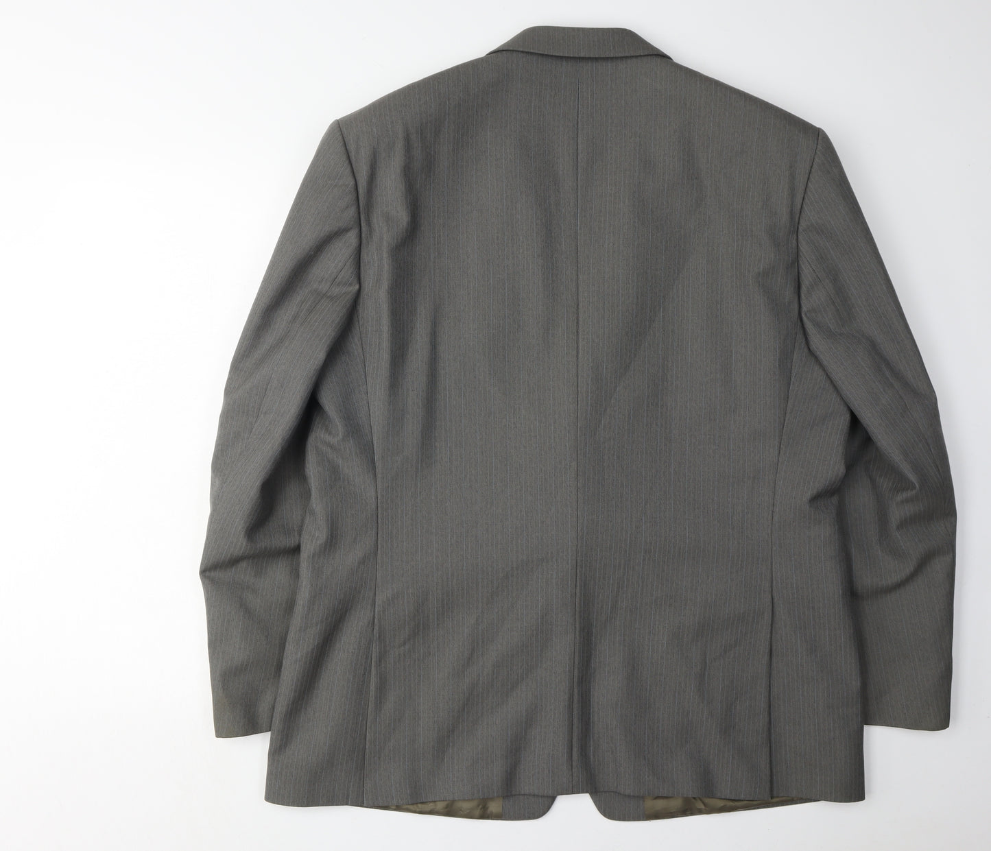 Charlton Gray Mens Grey Blazer 44S Striped Formal Jacket