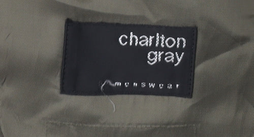Charlton Gray Mens Grey Blazer 44S Striped Formal Jacket