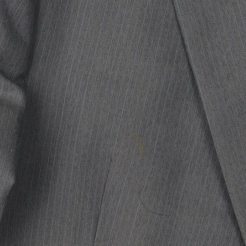 Charlton Gray Mens Grey Blazer 44S Striped Formal Jacket