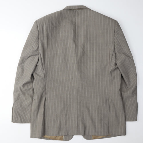 Charlton Gray Men's Grey Striped Blazer 46S Jacket
