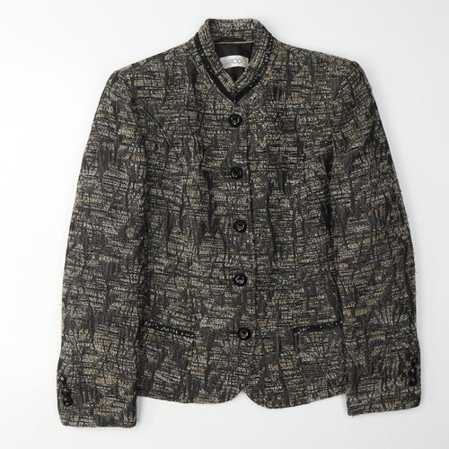 Gelco Women's Black Multicoloured Blazer Size 12
