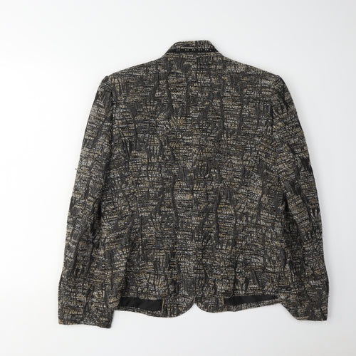Gelco Women's Black Multicoloured Blazer Size 12