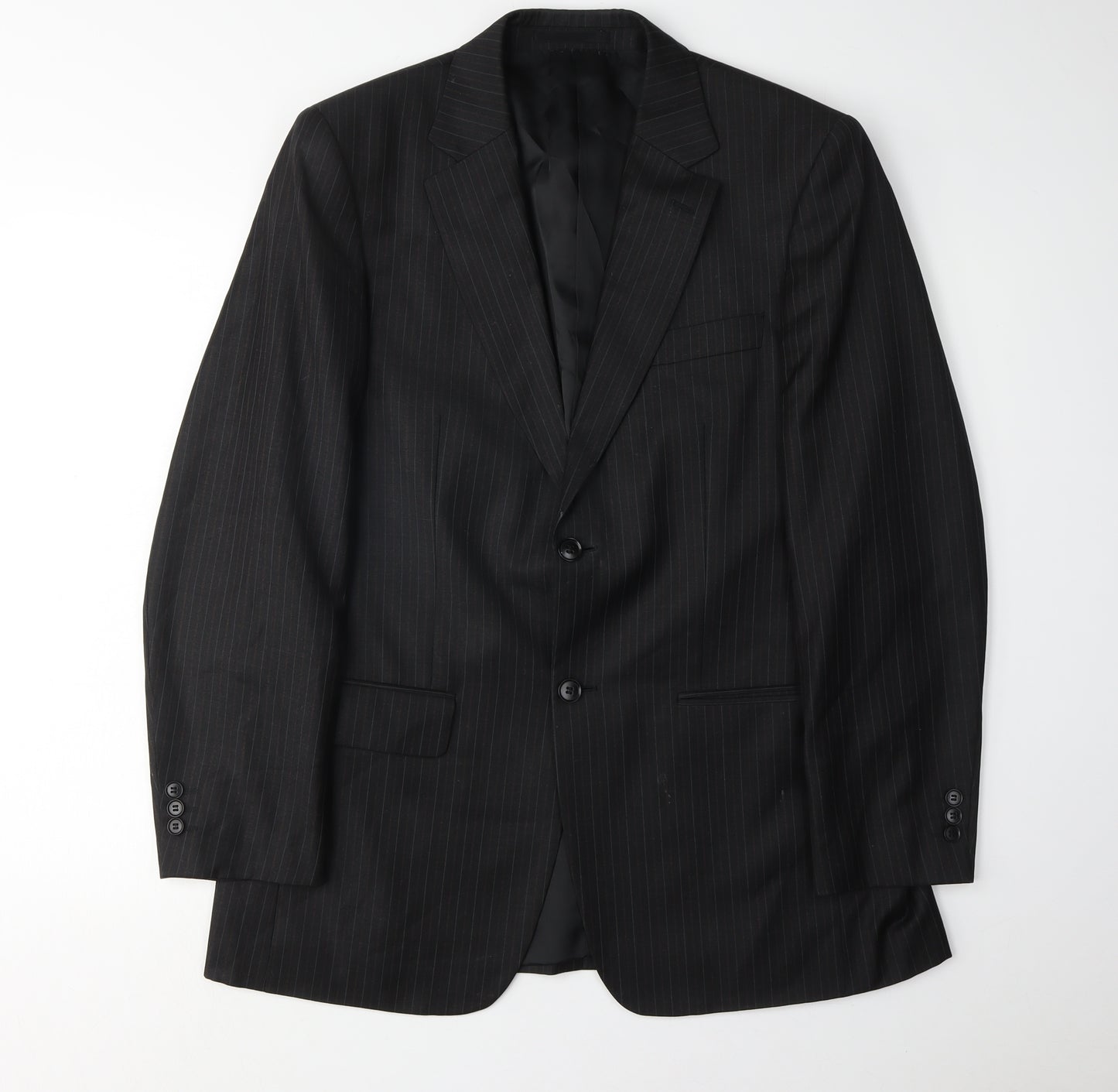 Brook Taverner Black Wool Men's Suit Jacket Size 38 Regular