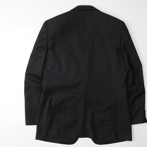 Brook Taverner Black Wool Men's Suit Jacket Size 38 Regular
