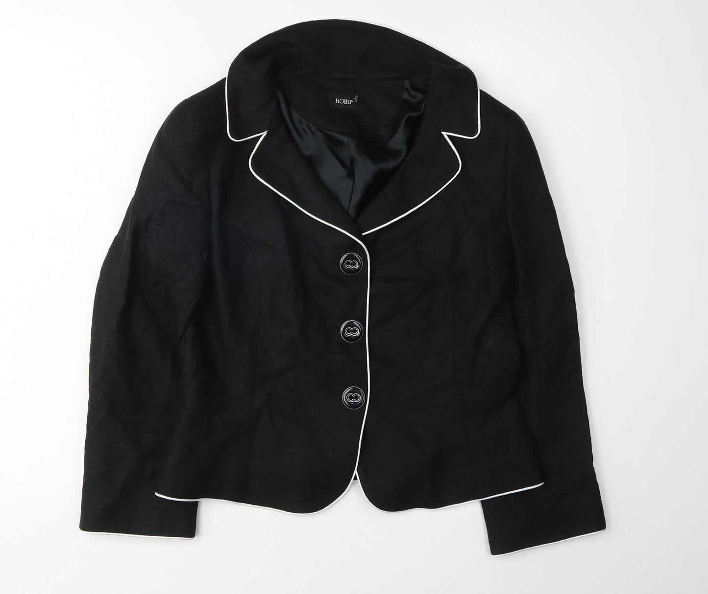 Hobbs Women's Black Blazer, Size 12, Regular Fit