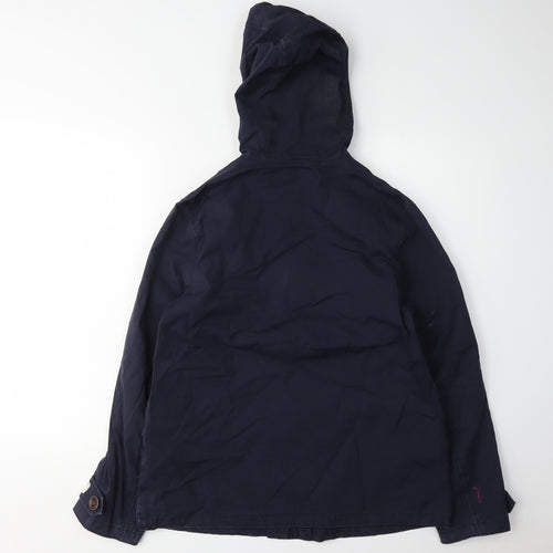 Joules Women's Blue Hooded Anorak Jacket Size 10