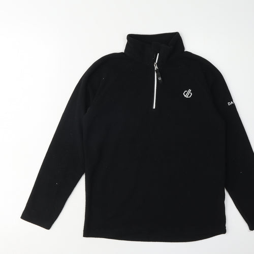 Dare 2b Boys Black 9-10 Years Fleece 1/2 Zip Sweatshirt